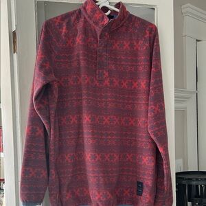 Men's Red Patterned Sweater